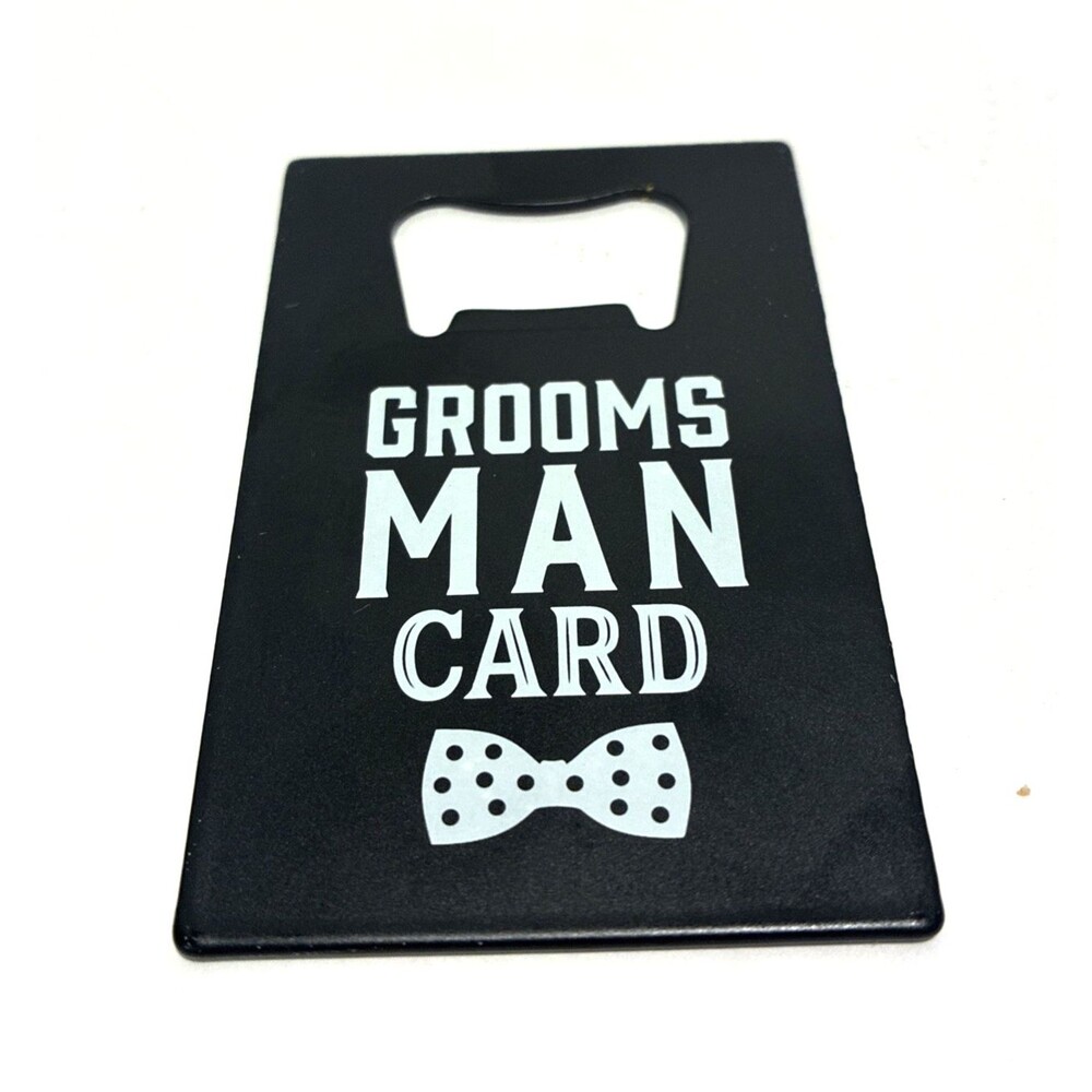 WEDDING PARTY GROOMSMAN GIFT/CREDIT CARD SIZE BEER/BOTTLE OPENER NEW in envelope